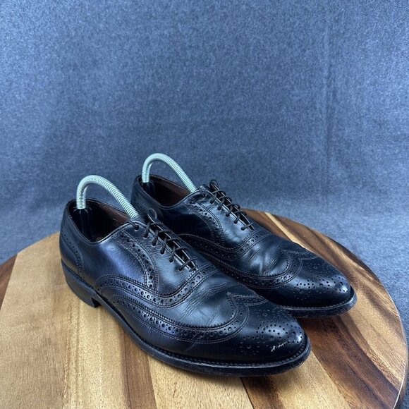 Allen Edmonds Lloyd Shoes Mens 9AA Black Leather Wingtip Lace Up Dress Shoe main image 10